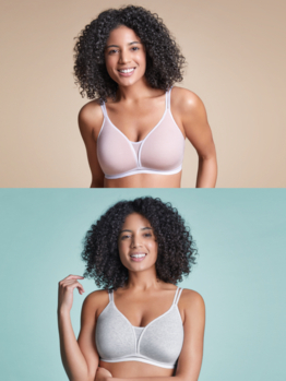 Royce Lingerie Posie Comfort bez kostic 8019 Blush/Grey 2pack