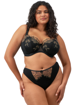 Elomi Teagan half cup EL302615 Black/Almond