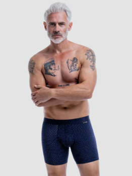 Loïc Henry Cotton boxerky delší KBD010 H Navy